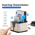 Docking station per HDD Dual Bay SATA a USB 3.0 Custodia per clone HDD per adattatore per disco rigido per custodia HDD SSD da 2,5/3,5 '' per laptop