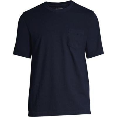 Super-T T-shirt with pocket, Men, size: 50-52, regular, Blue, Cotton, by Lands' End