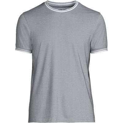 Soft Piqué T-shirt, Men, size: 50-52, regular, Grey, Cotton-blend/Poly-blend, by Lands' End