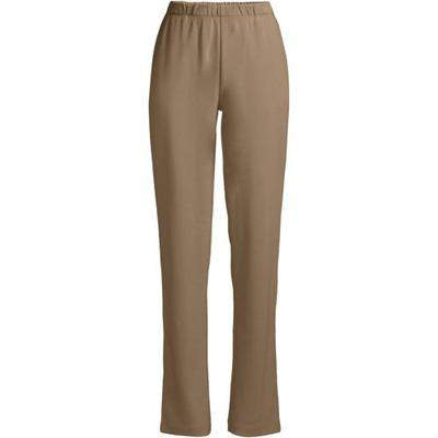 Straight Leg Sport Knit Trousers, Women, size: 20-22, plus, Misc, Cotton, by Lands' End