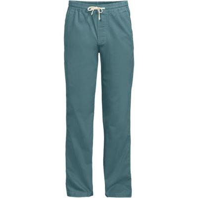 Relaxed Chino Deck Trousers, Men, size: S 30, regular, Blue, Spandex/Cotton-blend, by Lands' End