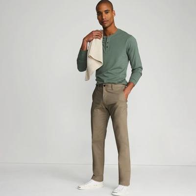Everyday Stretch Chinos, Straight Fit, Men, size: 35, regular, Misc, Cotton, by Lands' End