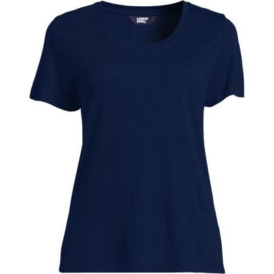Viscose/Linen T-shirt, Women, size: 14-16, regular, Blue, by Lands' End