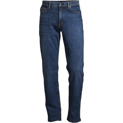 Stretch Jeans, Comfort Waist, Men, size: 36, regular, Blue, Cotton-blend, by Lands' End