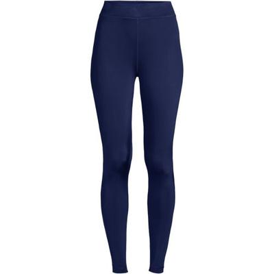 Stretch Thermaskin Thermal Long Johns, Women, size: 10-12, regular, Blue, Poly-blend, by Lands' End