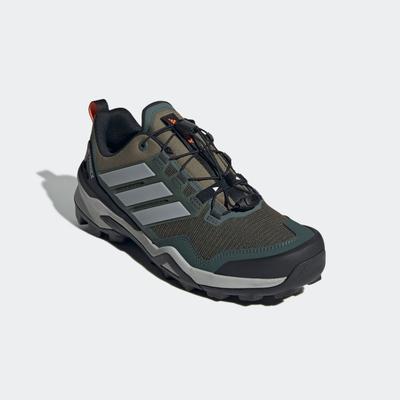 Wanderschuh ADIDAS TERREX "TERREX SKYCHASER", Gr. 47, olive strata, grau two, core schwarz, Textil, Synthetik, sportlich, Schuhe Image