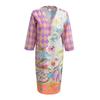 Sommerkleid SMITH & SOUL, Damen, Gr. L, US-Größen, pink, Material: 100% Baumwolle, bedruckt, gemustert, casual, regular fit Midi, V-Ausschnitt, 3/4-Ärmel Ärmel mit Ärmelschlitz gerader Abschluss, Kleider