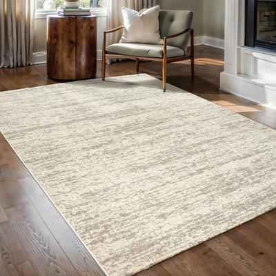 Teppich SANAT "Oslo", beige (creme), B:60cm H:10mm L:110cm, Kunstfaser, Teppiche, meliert robuster Kurzflor, Wohnzimmer, Schlafzimmer, auch als Läufer Image