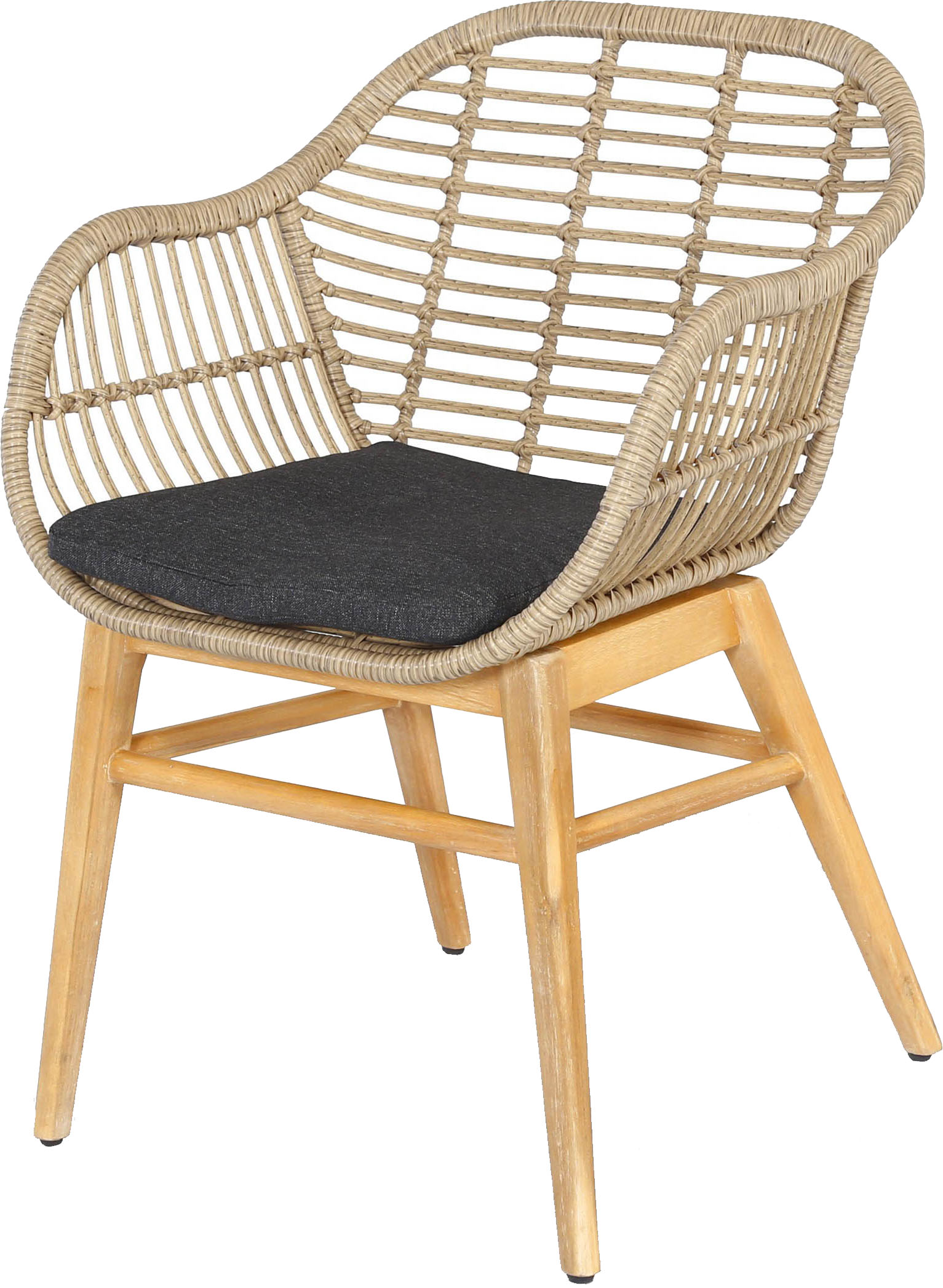 Gartensessel BEST "Lecce – Sessel", braun, B:59,5cm H:83,5cm T:60cm, Obermaterial: 80% Polyurethan, 20% Polyester, Sessel, Outdoor Gartenstuhl