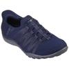 Slip-On Sneaker SKECHERS "BREATHE-EASY-ROLL-WITH-ME", Damen, Gr. 35, blau (navy), Textil, sportlich, Schuhe, Freizeitschuh für Maschinenwäsche geeignet