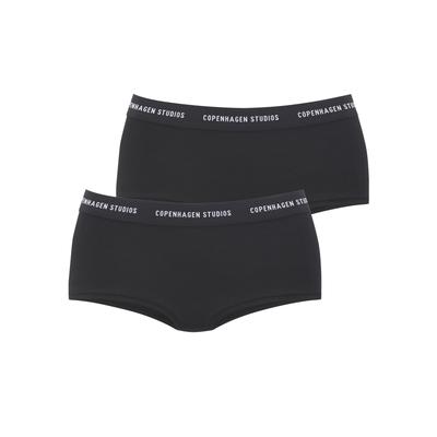 Panty COPENHAGEN STUDIOS "mit softem Logobund", Damen, Gr. L (40), schwarz, Feinripp, Obermaterial: 96% Baumwolle, 4% Elasthan (LYCRA), unifarben mit Farbeinsatz, körpernah, Unterhosen, aus gerippter Bio-Baumwollqualität Image