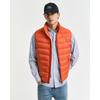 Steppweste GANT "LIGHT DOWN VEST", Herren, Gr. M, deep orange, Web, Obermaterial: 100% Polyester. Futter: 100% Polyester, casual, regular fit hüftlang, Westen, Stehkragen, leicht, 2-Wege Reißverschluss