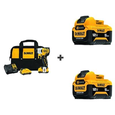 DEWALT DCF801F2/DCB126/DCB126 Impact Dr Kit 12V,w/2 Bonus Batteries
