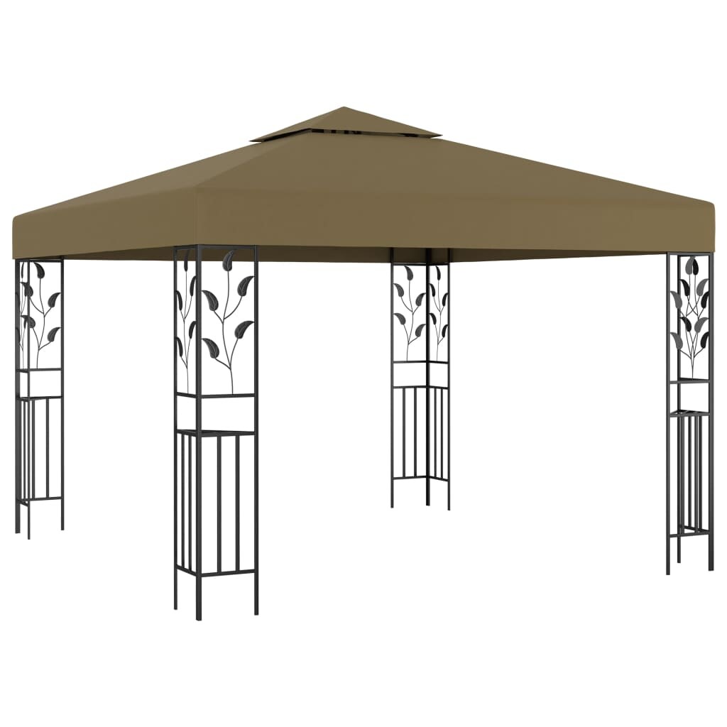 vidaXL Pavillon 3x3 m Taupe 180 g/m² Image