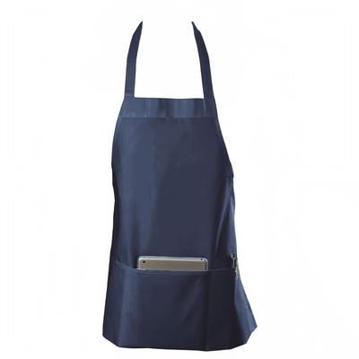 Chef Revival 602BAFH-NV Bib Apron, Twill Blend, 25" x 28", 3 Pocket, Navy Blue