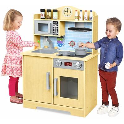 Uisebrt - Spielküche aus Holz, Kinderküche für Kinder, Kinder-Outdoor-Spielküche aus Massivholz Image
