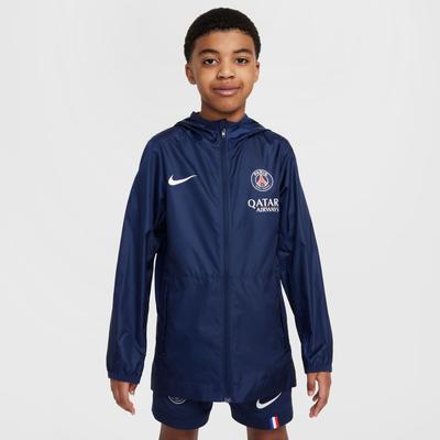 PSG Nike Academy Pro Hooded Rain Jacke - Marineblau - Kinder Image