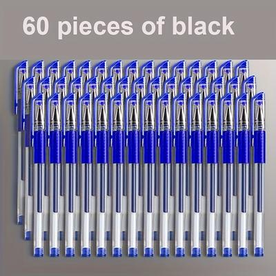 TEMU A Set Of 60 Glue And Ballpoint Pens - Fine Tip 0.5mm - Assorted Black, Blue And Red Inks - School And Office Stationery - - Suitable 14+ - No Required Image