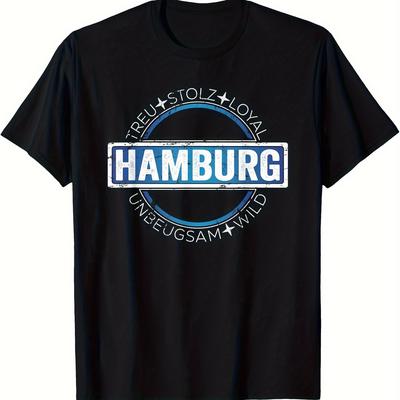 TEMU Men's T-shirt 220g 100% Cotton- City T-shirt Image