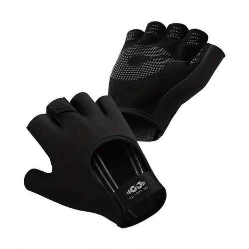 TEMU 1 Paire de Gants de Yoga Demi-Doigts Respirants avec Fermeture - Antidérapante pour à Pied, le Cyclisme, et les Sports en - Légère qui Évacue l'Humidité (/Bleu/Noir), Accessoires d'Entraînement