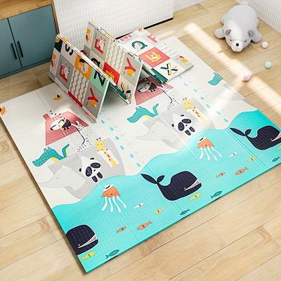 TEMU Soft & Safe Play Mat - Thick, Foldable, Non-toxic Foam Crawling Pad With Cute Animal Design For Home Use, Material, Ideal For Learning & Playtime, Play Mat For Image