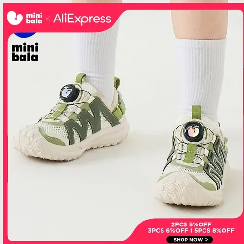 Mini Bala sandales de sport garçons et filles protection douce maille antidérapante-bouton