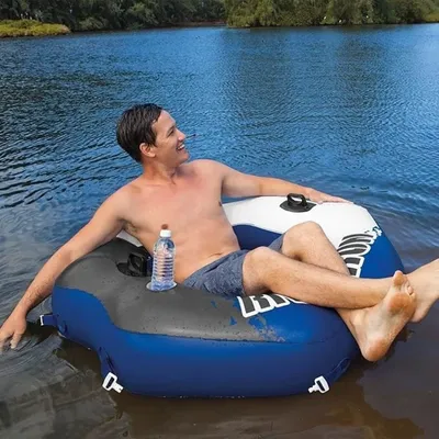 River Run Single Person Inflatable Connecting Lounge Tube