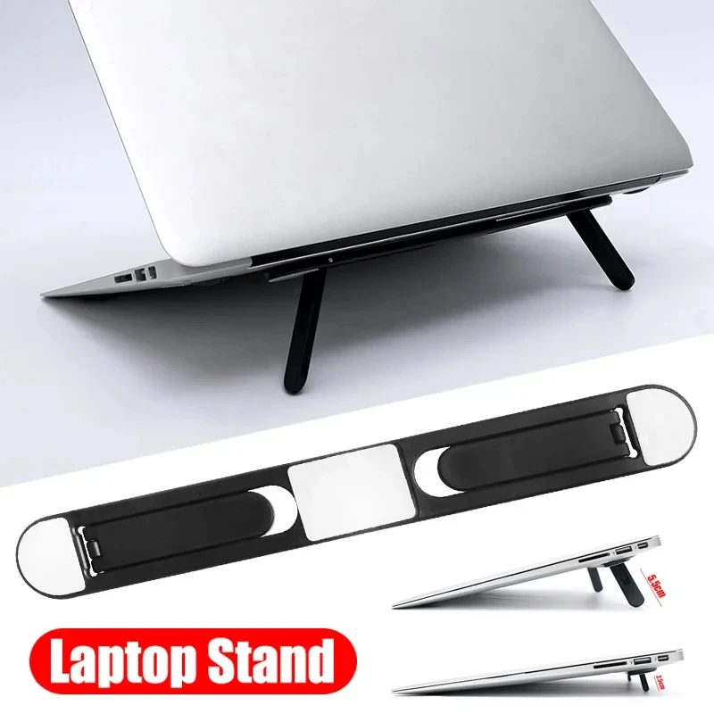 Mini faltbarer Laptop-Ständer, tragbare Notebook-Unterstützung, Basishalter, verstellbare Riser-Kühlhalterung, universell für Laptop, PC, Tablet Image