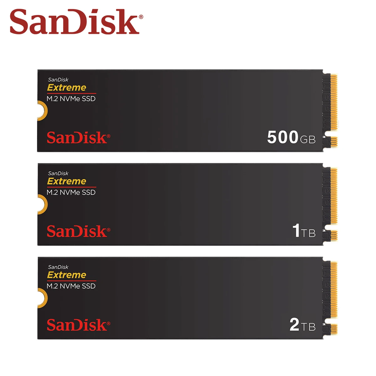 SanDisk Extreme M.2 2280 NVMe PCIe Gen 4.0 SSD Lesegeschwindigkeit Bis zu 5150 MB/s 2 TB 1 TB 500 GB Internes Solid-State-Laufwerk Für Laptops PC Image