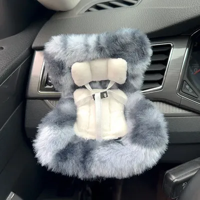 labubu carseat 17cm doll Seat Safety Seat Cute Doll Air Outlet decoration labubu car seat Decoration doll car seat accessory