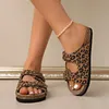 Sommer Frauen Sandalen Mode Runde Kopf Leopard frauen Hausschuhe Sexy Bequeme Retro Clogs Schuhe für