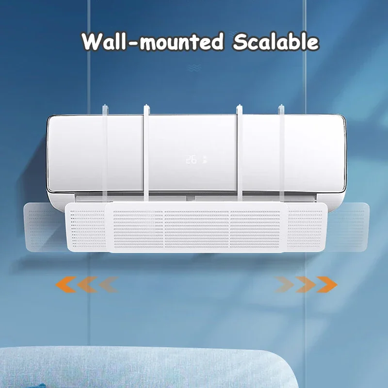 Windabweiser für Klimaanlagen, verstellbare einziehbare Windführung, Klimaanlagenabdeckungen zur Wandmontage, Kaltluftabweiser Image