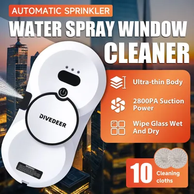 Wasser Spray Fenster Reinigung Roboter Hohe Saug Smart Elektrische Fenster Reiniger Doppelseitige Glas Reinigung Roboter Staubsauger Image