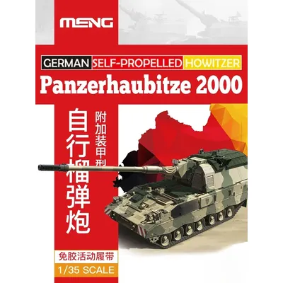 MENG Model 1/35 Panzer TS-019 Deutsche PH2000 selbstfahrende Haubitze, mit Add-On Armor Assembly Scale Model Kit Image