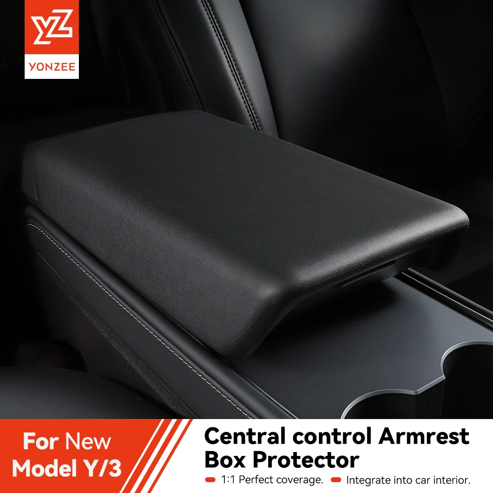 YZ für Tesla Model 3Y Highland Juniper TPE Soft Case Mittelkonsole Armlehne Deckel Armlehnenabdeckung Zubehör Image