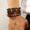 Braccialetti multistrato con perline di legno della Boemia Braccialetti elasticizzati con albero della vita retrò da uomo Accessori per gioielli da festa per uomo Hip Hop