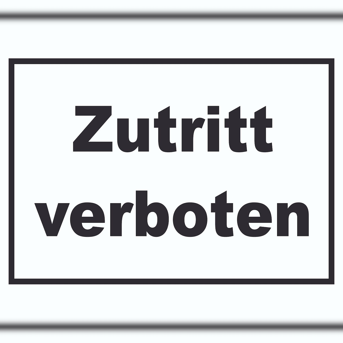 HB-Druck Zutritt verboten Schild schwarz-weiß A3 Rückseite selbstklebend Image
