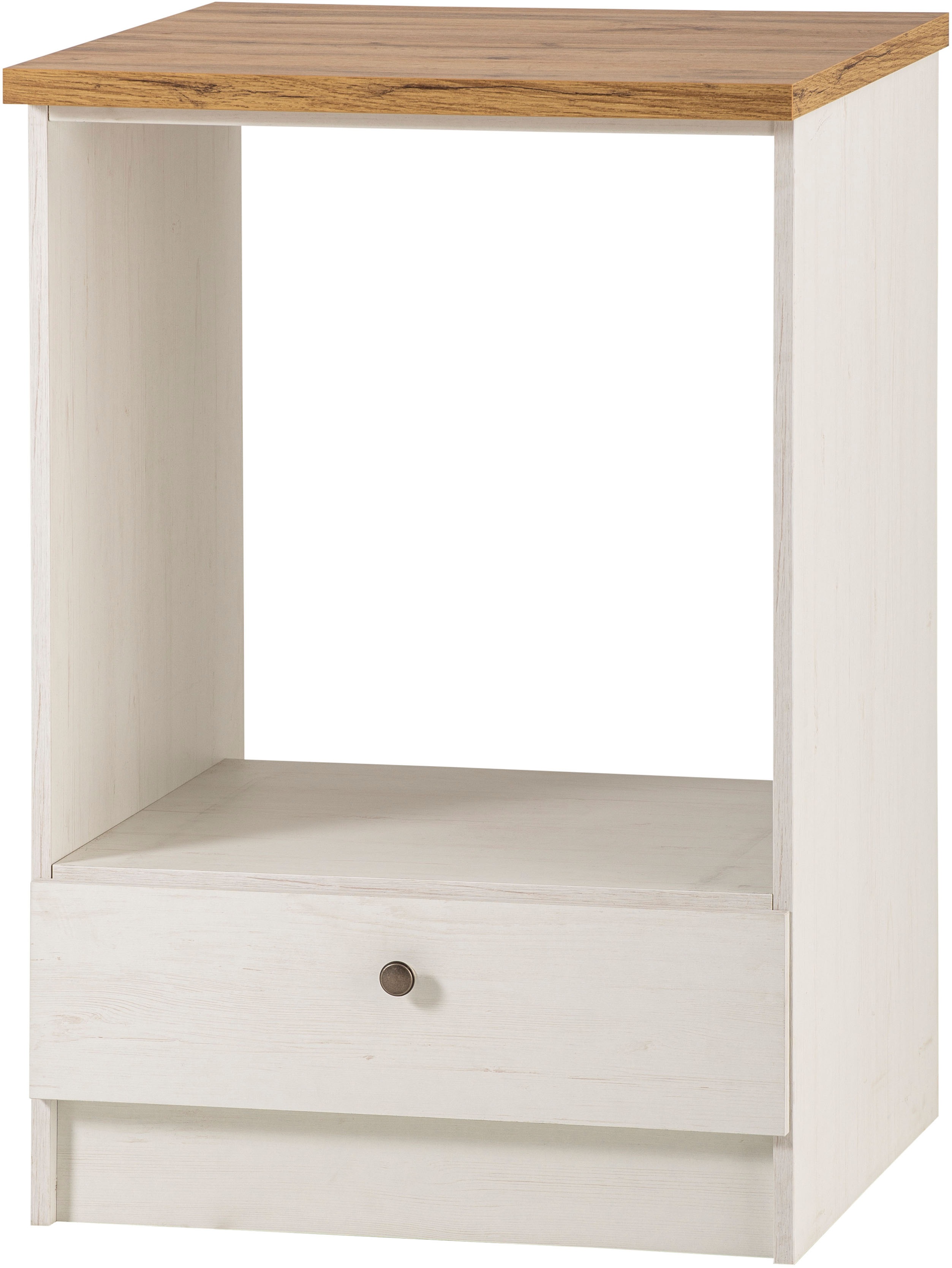 Herdumbauschrank KOCHSTATION "KS-Westminster, Herdumbau, Unterschrank, Ofenschrank, Küchenschrank", weiß (pinie weiß), B:63cm H:93cm T:64cm, Schränke, Herdumbauschrank, Breite 63 cm, Nischenmaß B/T/H 56,8/62,5/58,8 cm, mit 1 Schubkasten