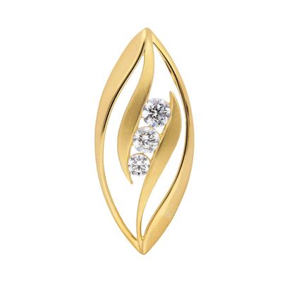 Ketten-Anhänger ADELIA´S "333 Gold Anhänger", gold, Schmuckanhänger, Damen, mit Zirkonia, Gold, mit Zirkonia Goldschmuck für Damen Image