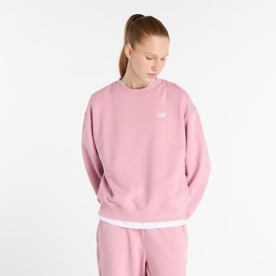 Sweatshirt NEW BALANCE "Sport Essentials French Terry Crew", Damen, Gr. S, pink taffy, Obermaterial: 60% Baumwolle, 40% Polyester, sportlich, Sweatshirts Image