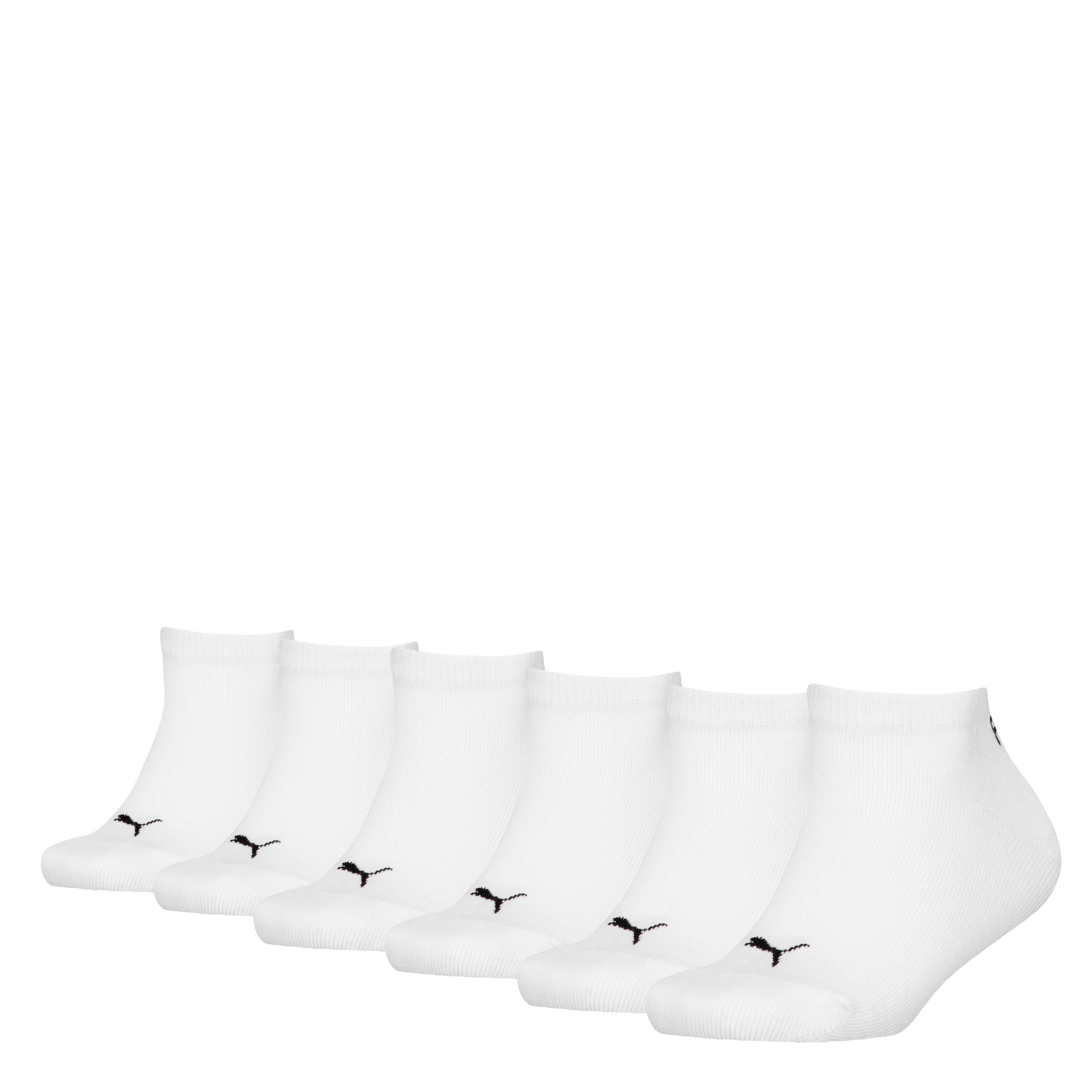 Sneakersocken PUMA "PUMA KIDS PLAIN SNEAKER 6P ECOM", Kinder, Gr. 31-34, weiß, Baumwollmischung, normal, Socken, mit verstärktem Zehenbereich Image