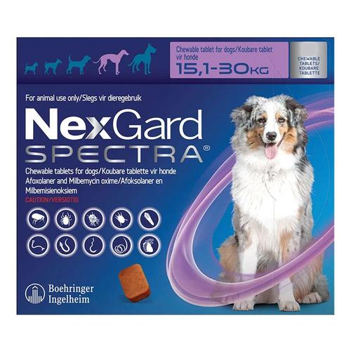 Nexgard Spectra Große Hunde 33-66 Lbs Lila 3er Pack