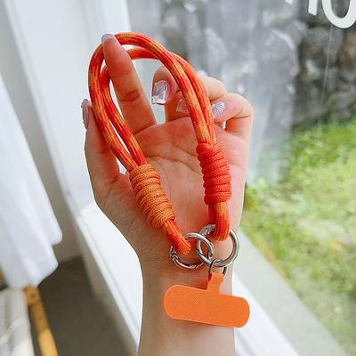 New Creative Color Splicing Phone Case Chain Universal and Versatile Short Rope Handheld Chain Durable and Anti Loss Phone Hanging Rope