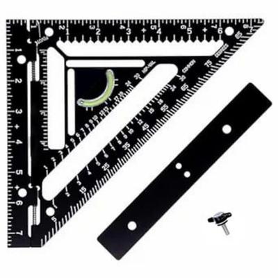 Innovative Rafter Square Tool for Carpenters, Rotating Fence , CNC Milled Aluminum, Jig Block for Repetitive Markings, High Contrast, Black/Red/Blue