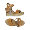 Marco Tozzi Damen Sandale, Gr. 36, orange, Leder