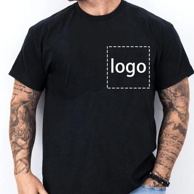 TEMU Customizable Men's T-shirt - Personalize With Your Own Photos And Logos, White Casual Polyester Tee, Parties, Teams, And Casual Wear, Everyday Clothing | | Durable Print, Custom T-shirt Image