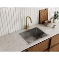 Set lavandino 55 x 45 cm SOELA + rubinetto ROMILY in Acciaio inossidabile Dorato