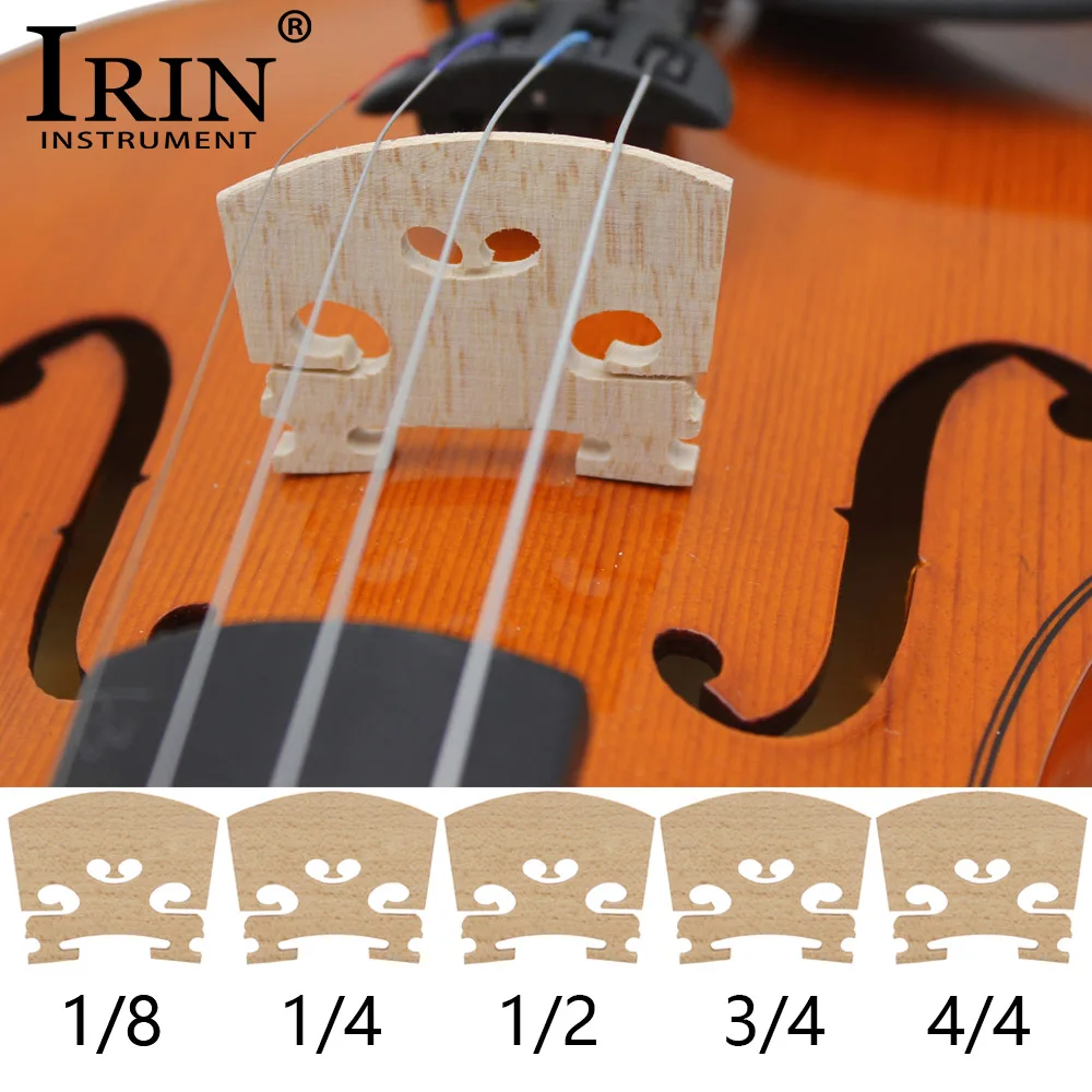 IRIN Violinbrücken 4/4 3/4 1/2 1/4 1/8 Ahornholz Geigenbrücken Violine Saitenmusikinstrument Teile & Zubehör Image