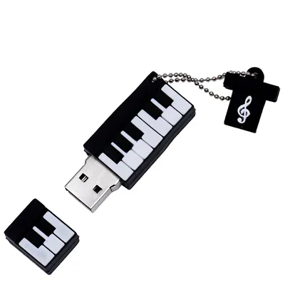 JASTER Musiknote Stiftlaufwerk Musikinstrument USB 2.0 Flash-Laufwerke 64 GB Cartoon-Speicherstick Image