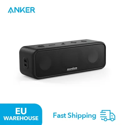 soundcore 3 von Anker: Bluetooth 5.0 Lautsprecher, 24 Stunden Spielzeit, IPX7 Wasserdicht, Stereo Image